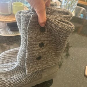 Ugg grey sweater boots. Size 8.  Wear tall or fold down for short boot.